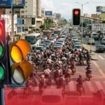 Multan a más de 250 conductores que se fueron en rojo la tarde y noche de ayer