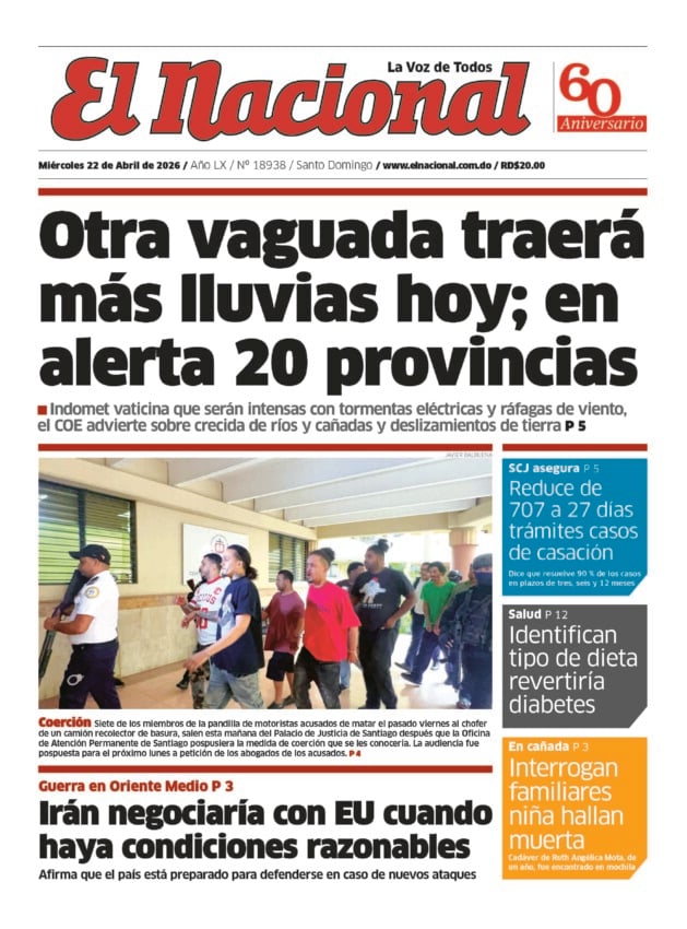 Impreso miércoles 22 de abril 2026