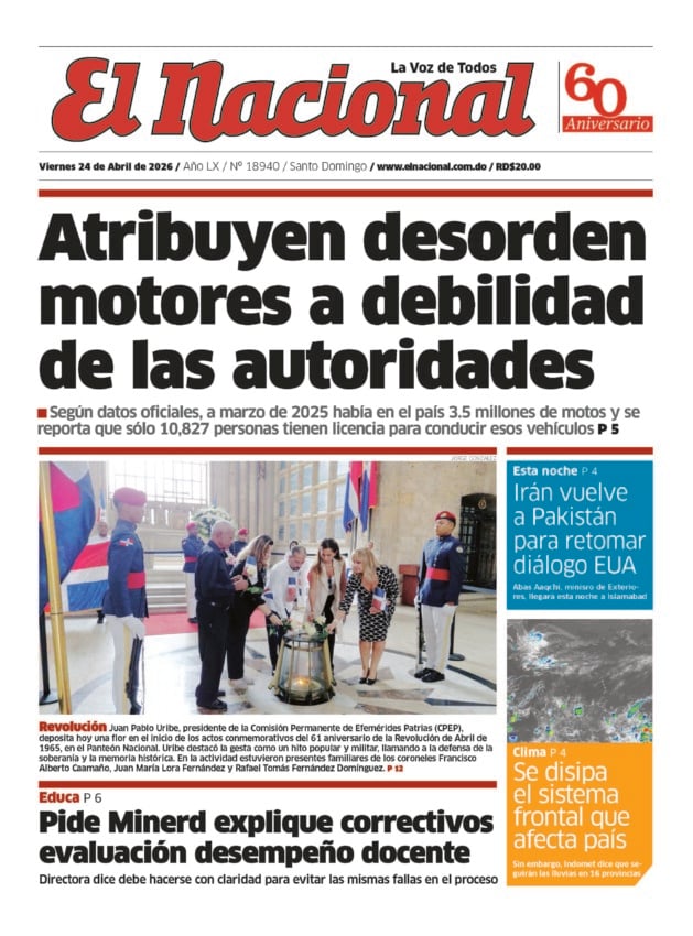 Impreso viernes 24 de abril 2026