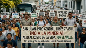 Organizaciones de San Juan ratifican paro general contra minería