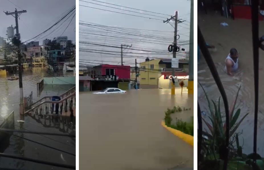 Lluvias hacen colapsar parte de Santo Domingo y el Distrito Nacional