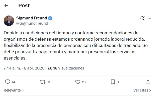 Reducen jornada laboral en el sector público ante fuertes lluvias