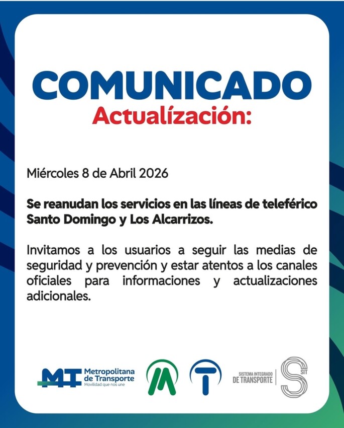 Reanudan teleférico en Santo Domingo y Los Alcarrizos, pero persiste temor entre usuarios