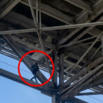 Policía revela la identidad y presunto delito del sujeto atrincherado en el puente Duarte