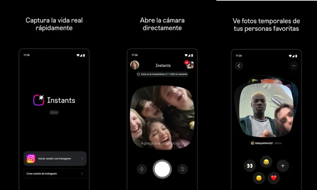 La red social Instagram, propiedad de Meta, anunció este miércoles el lanzamiento de "Instants"