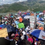 Manifestación contra proyecto minero en San Juan es dispersada con bombas lacrimógenas y chorros de agua